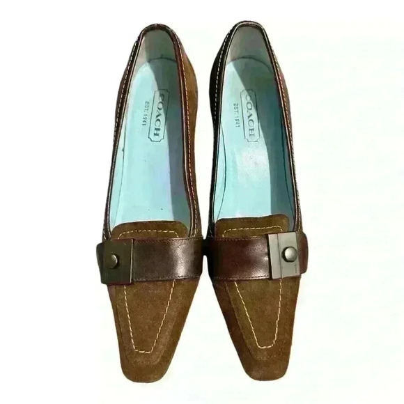 Coach Hailey Low Heel Brown Suede, size 5.5 - Picture 7 of 8